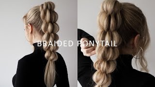 HOW TO BANANA BUSHEL BRAID ❤️ Unique Braided Ponytail [upl. by Hegyera]