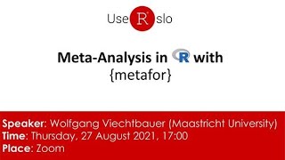 MetaAnalysis in R with metafor [upl. by Myke]