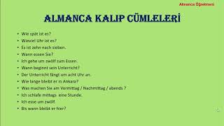 ALMANCA GÜNLÜK KONUŞMA KALIPLARI 1 [upl. by Jedidiah194]