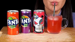 ASMR Fanta Drinking amp Ice Sounds  Sour Watermelon Raspberry amp Grape No Talking [upl. by Arlo466]