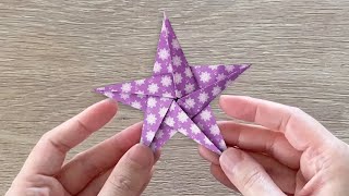 Christmas Star  Easy Origami Star [upl. by Lomasi]