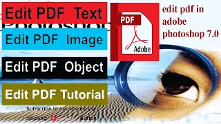 How to Edit a PDF in Photoshop 70 Photoshop Tricks amp Skills [upl. by Leund]