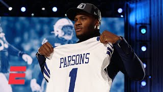 The Dallas Cowboys select LB Micah Parsons at No 12  2021 NFL Draft [upl. by Gasser]