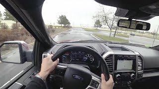 2018 Ford F150 Powerstroke Diesel Platinum 4x4 SuperCrew  POV Test Drive Binaural Audio [upl. by Nrehtac]