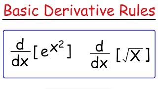 Basic Differentiation Rules For Derivatives [upl. by Leirrad]