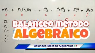 Balanceo Método ALGEBRAICO nivel avanzado [upl. by Regina]