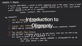 Introduction to Oligopoly [upl. by Etezzil]