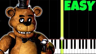 Five Nights At Freddys Theme Song Easy Piano Tutorial SynthesiaSheet Music [upl. by Esojnauj]