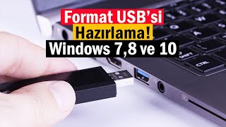 Format USB si Hazırlama  Windows 7 8 10 [upl. by Aroda435]