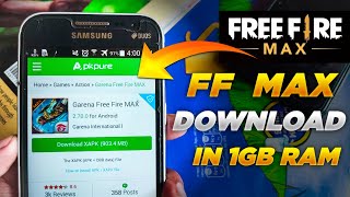 How To Download Free Fire Max In 1GB Ram [upl. by Hesther]