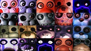 All FNAC JUMPSCARES in 2 Minutes 20152019  FNAC 1 2 3 Remastered [upl. by Llednew]