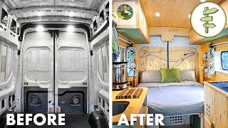 FULL DIY VAN BUILD from Start to Finish  Our Epic Van Life Conversion [upl. by Olmsted538]