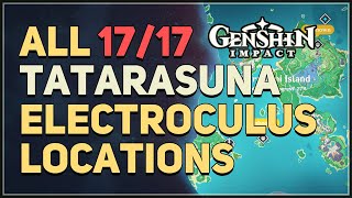 All Tatarasuna Electroculus Locations Genshin Impact [upl. by Sucram]