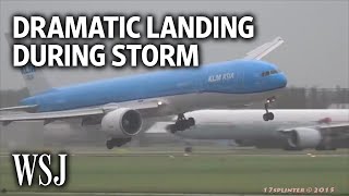 Dramatic Video Shows Plane Landing During Violent Storm [upl. by Tsirc346]