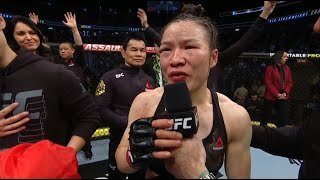 UFC 248 Zhang Weili amp Joanna Jedrzejczyk Octagon Interviews [upl. by Debora]