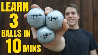 HOW TO JUGGLE 3 BALLS  Tutorial [upl. by Ahselaf660]