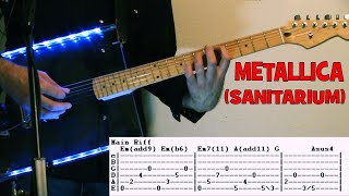 Welcome Home Sanitarium Tab  Metallica Guitar Tabs amp Lesson with Chords amp Solo [upl. by Barbabra]