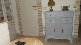 DECORARE UN MOBILE SHABBY CON CHALK PAINT FATTA IN CASA [upl. by Itsirc]