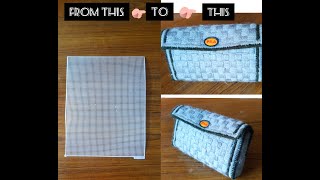 How to make plastic canvas bag  DIY plastic canvas clutch [upl. by Spoor]