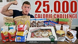 25000 CALORIE CHALLENGE  Epic Cheat Day  Man vs Food [upl. by Earla]