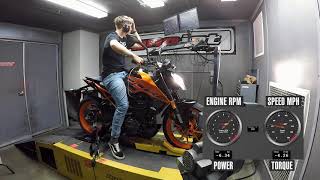 2020 KTM 200 Duke Dyno [upl. by Tevlev]