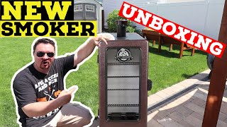 Pit Boss Vertical Pellet Smoker Unboxing And First Cook [upl. by Thorn]