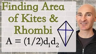 Finding Area of Kites and Rhombus [upl. by Rao]