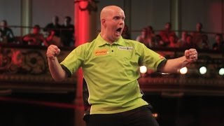 NINEDARTER  Michael van Gerwen v Steve Beaton With Hilarious Andrew Flintoff Commentary [upl. by Alvis]