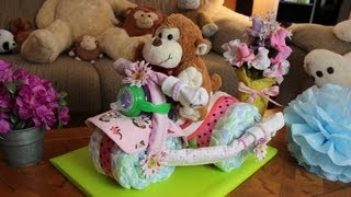 Tricycle Diaper Cake  How to make [upl. by Ahseiyt]