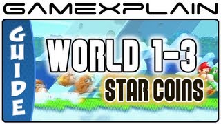 New Super Mario Bros U  Acorn Plains3 Yoshi Hill Star Coins Guide amp Walkthrough [upl. by Harbed]