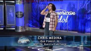 American Idol 2011 Chris Medina Fiance Has Brain Damage and Sings His Heart Break Even For her HD [upl. by Siroval714]