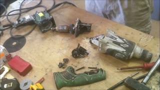 How to repair disassemble Hitachi DH24pc3 rotary hammer drill [upl. by Utham570]