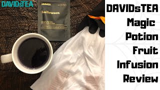 DAVIDsTEA Magic Potion Fruit Infusion Herbal Tea Review  Hot amp Iced Cold Davids Tea Halloween Teas [upl. by Pyszka]