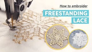 Sewing Basics Embroidering Freestanding Lace [upl. by Attenrad670]