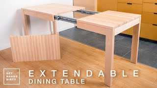 How to Make an Extendable Dining Table with Solid Maple  Tiny Apartment Build Ep8 [upl. by Navek]