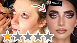 THE WORST REVIEWED MAKEUP ARTIST COPIED HINDASH [upl. by Goddard]