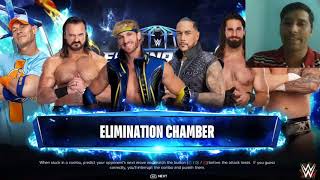 WWE Elimination Chamber 6 Man Full Match Gameplay Video with Hindi Commentary of WWE 2K24 [upl. by Ev]