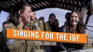 Israeli Singer Performing with IDF Female Combat Commander [upl. by Lund]