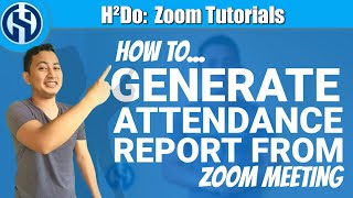 ZOOM How to Generate Attendance Report from Zoom Meeting 2020 [upl. by Melamed434]