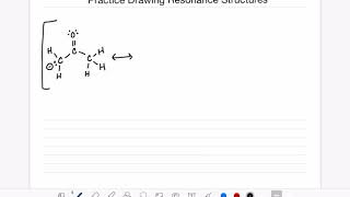 15 Practice drawing resonance structures [upl. by Asiilanna]