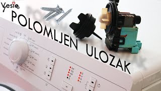 Masina za ves sporo izbacuje vodu  ostecen ulozak pumpe [upl. by Magdalen]