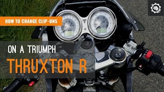 How to change clipons on Triumph Thruxton R [upl. by Aissyla]