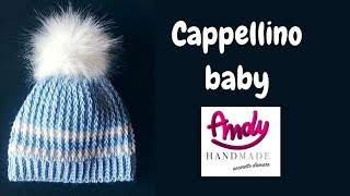 TUTORIAL Cappello bambino uncinetto semplice [upl. by Snevets378]