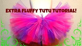 HOW TO MAKE A NO SEW TUTU  Extra fluffy [upl. by Grani]