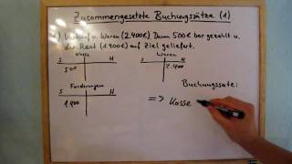 Zusammengesetzte Buchungssätze Teil 1 Rechnungswesen [upl. by Amzaj798]