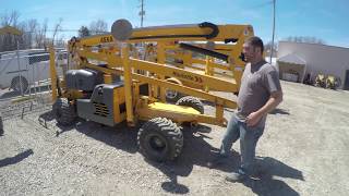 How to Operate Haulotte 45XA Man Lift  Wards Equipment Rental [upl. by Nawek]