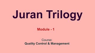 Juran Trilogy [upl. by Bohi]