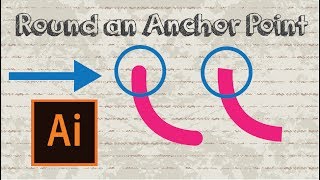 How to round an anchor point  line in Adobe Illustrator [upl. by Mchugh]