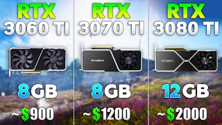 RTX 3060 Ti vs RTX 3070 Ti vs RTX 3080 Ti in 4K [upl. by Anavlis]