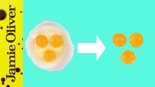 How To Separate An Egg  Jamie’s 1 Minute Tips [upl. by Baryram]